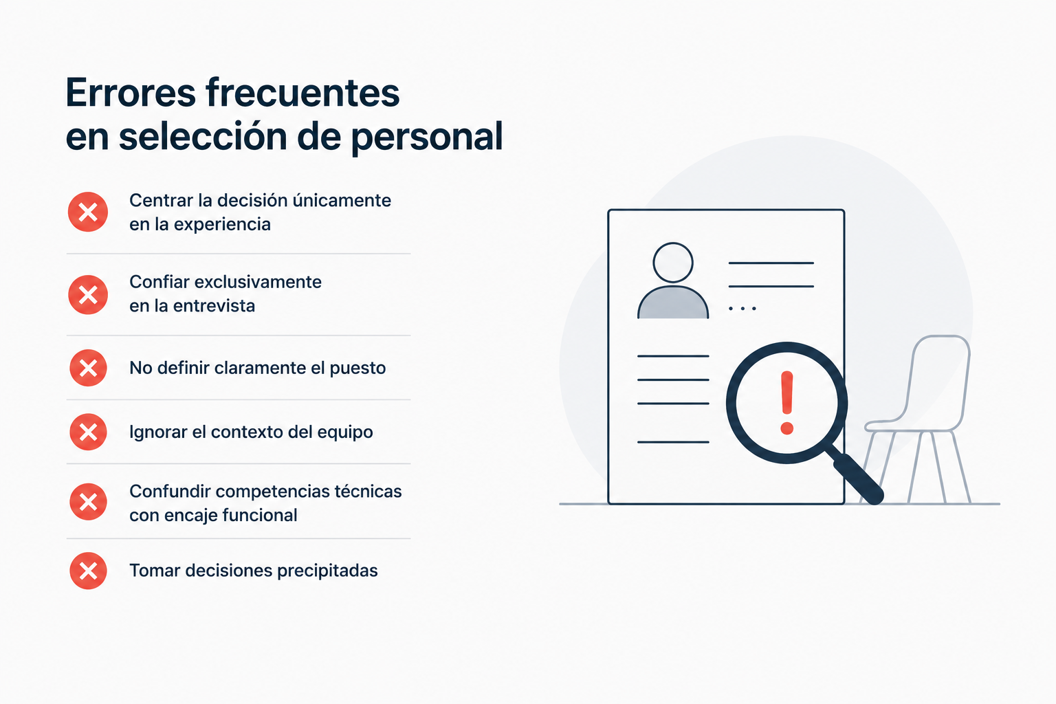 Errores frecuentes en selección de personal